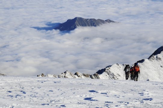 kurz vor dem Kasbek Gipfel 2