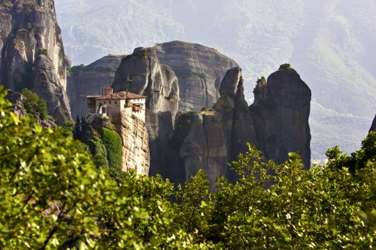 Blick auf ein Meteora Kloster
