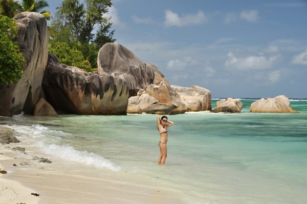 Traumstrand auf den Seychellen; Foto: Willi Tauscher