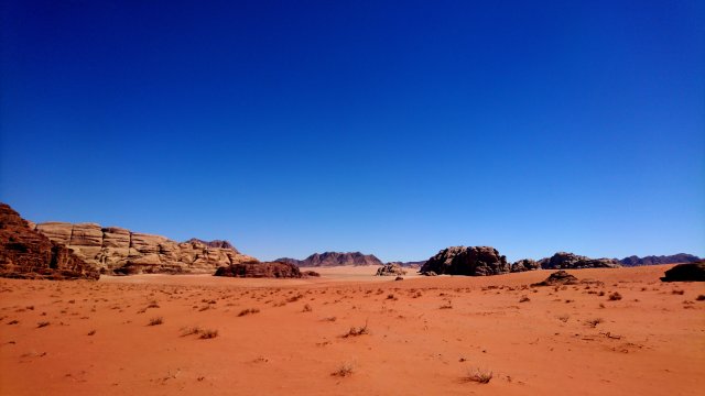 Typische Landschaft im Wadi Rum