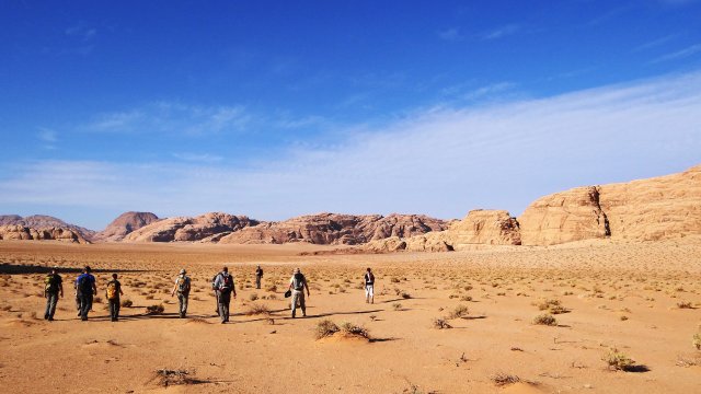 Jordanien Wanderer Trekking